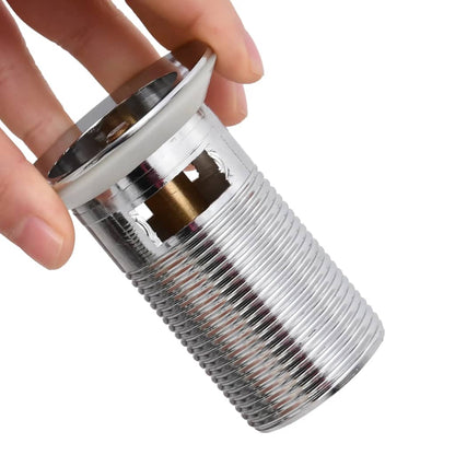 Scarico a Pressione Funzione Troppopieno Cromo 6,4x6,4x9,1cm - homemem39