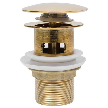 Scarico a Pressione con Troppopieno Oro 6,4x6,4x9,1 cm - homemem39