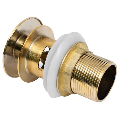 Scarico a Pressione senza Troppopieno Oro 6,4x6,4x9,1 cm - homemem39