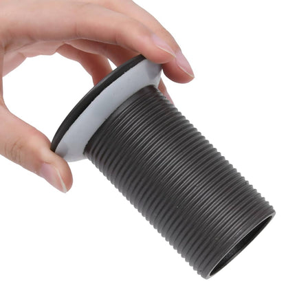 Scarico a Pressione Senza Troppopieno Grigio 6,4x6,4x9,1 cm - homemem39