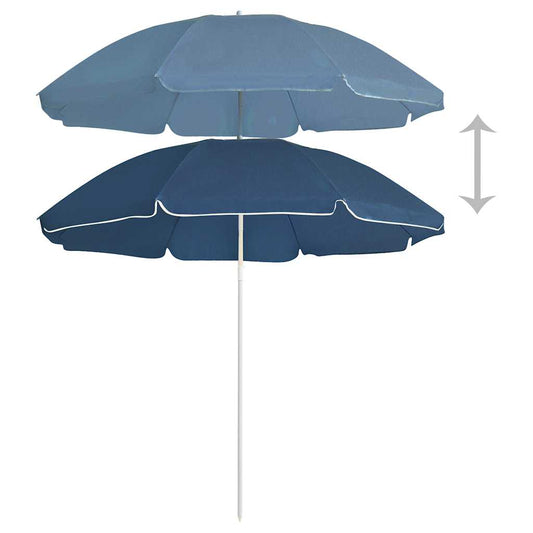 Ombrellone da Giardino con Palo in Acciaio Blu 180 cm | homemem39