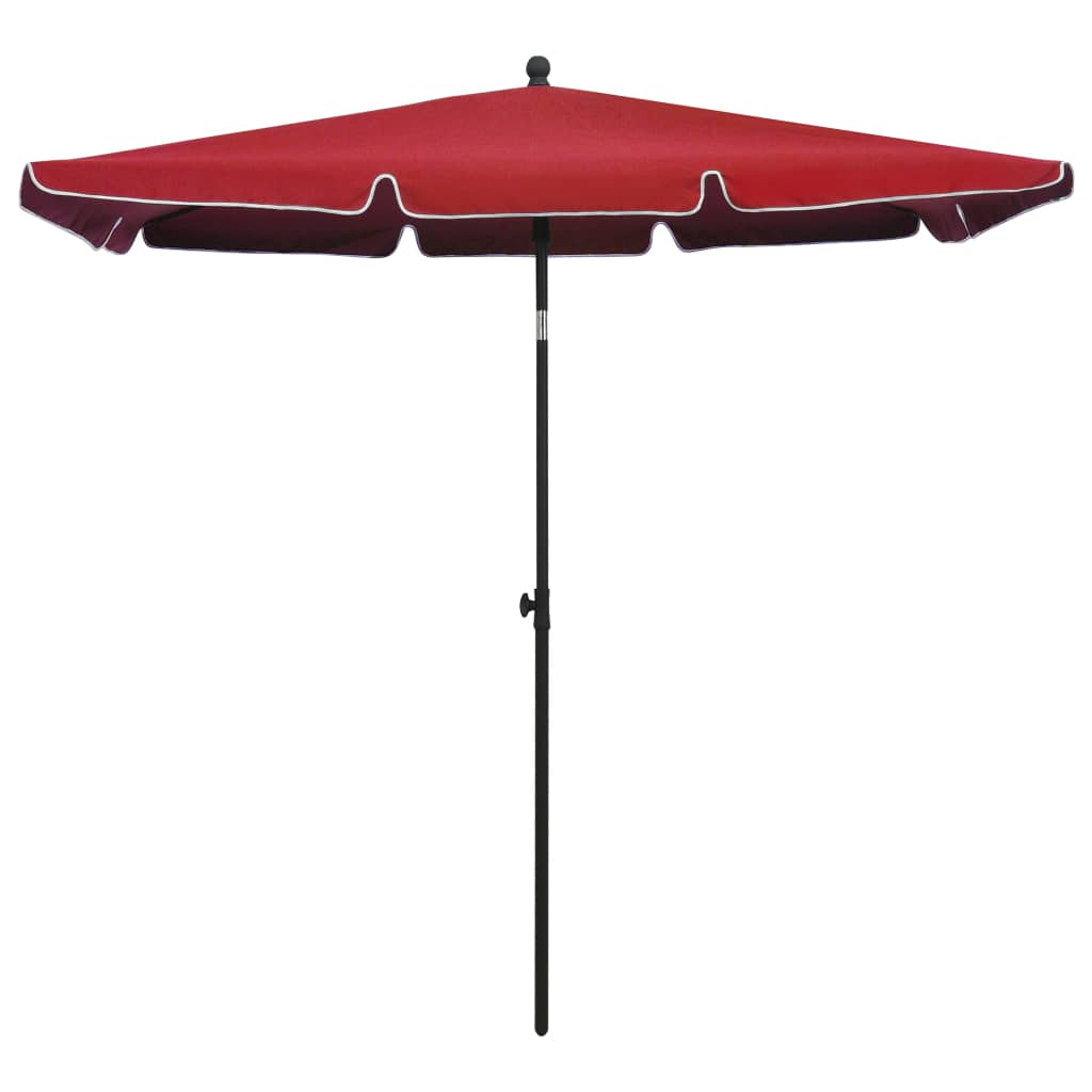 Ombrellone da Giardino con Palo 210x140 cm Rosso Bordò | homemem39