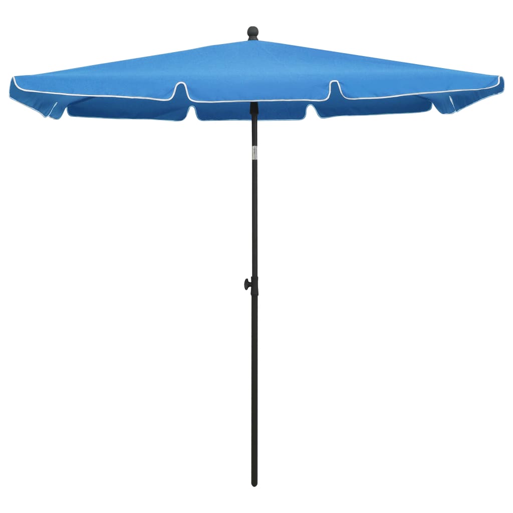 Ombrellone da Giardino con Palo 210x140 cm Azzurro | homemem39