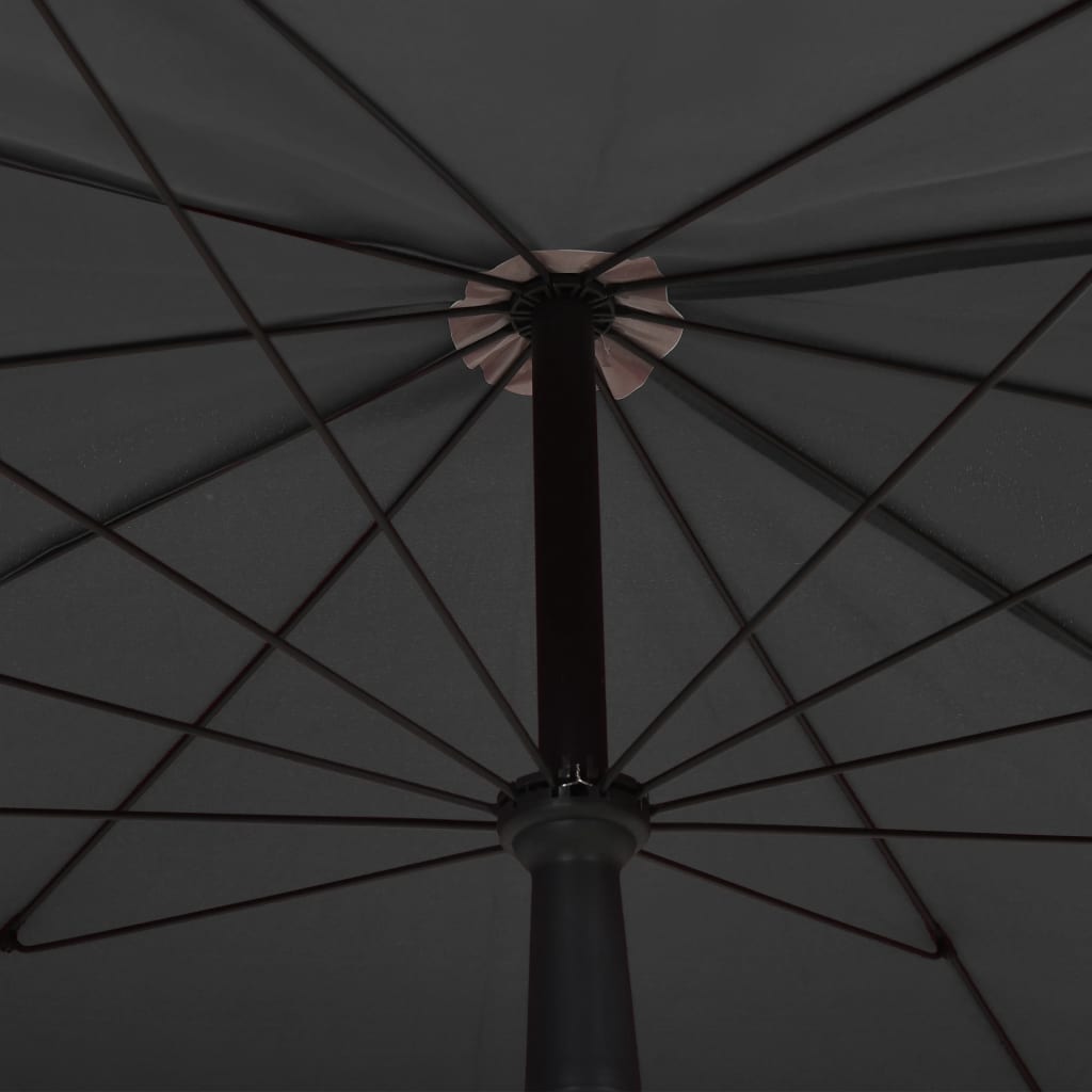 Ombrellone da Giardino con Palo 200x130 cm Antracite - homemem39