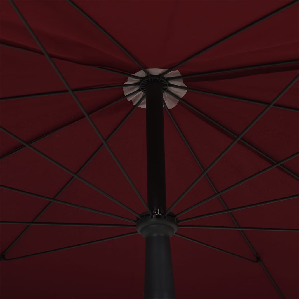 Ombrellone da Giardino con Palo 200x130 cm Rosso Bordò | homemem39