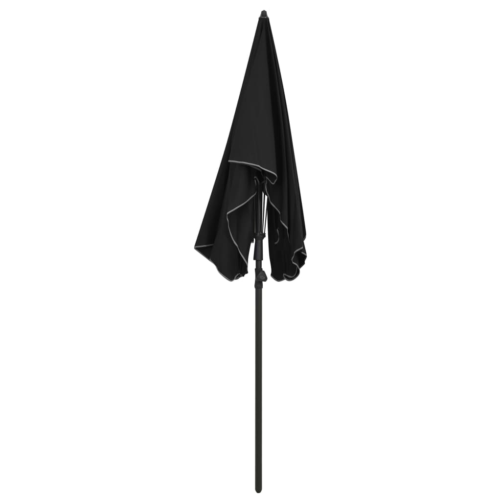 Ombrellone da Giardino con Palo 200x130 cm Nero | homemem39