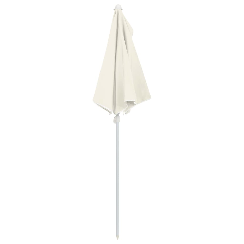 Ombrellone Semicircolare da Giardino con Palo 180x90 cm Sabbia | homemem39