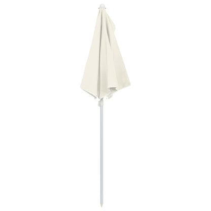 Ombrellone Semicircolare da Giardino con Palo 180x90 cm Sabbia | homemem39