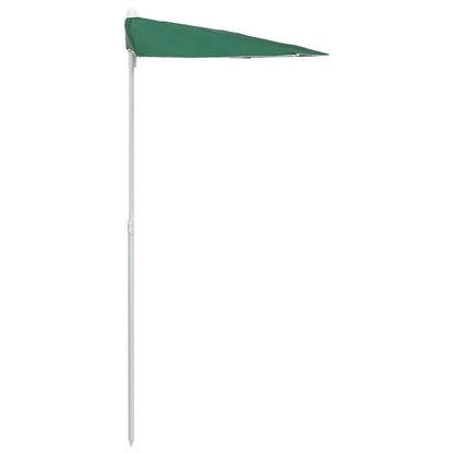 Ombrellone Semicircolare da Giardino con Palo 180x90 cm Verde | homemem39