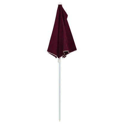 Ombrellone Semicircolare da Giardino con Palo 180x90 cm Bordò | homemem39