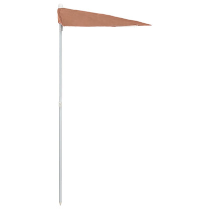 Ombrellone Semicircolare da Giardino e Palo 180x90cm Terracotta | homemem39