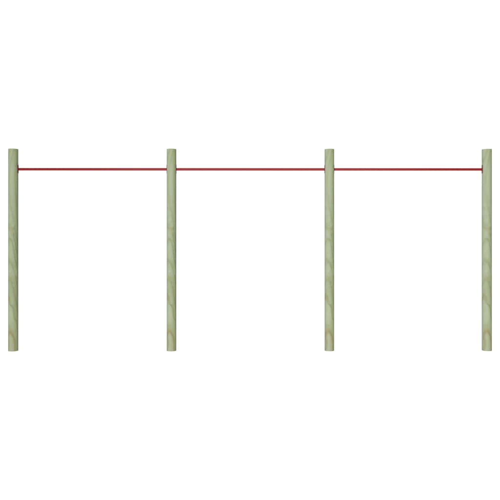 Sbarre da Gioco 3 pz 125 cm in Acciaio Rosso