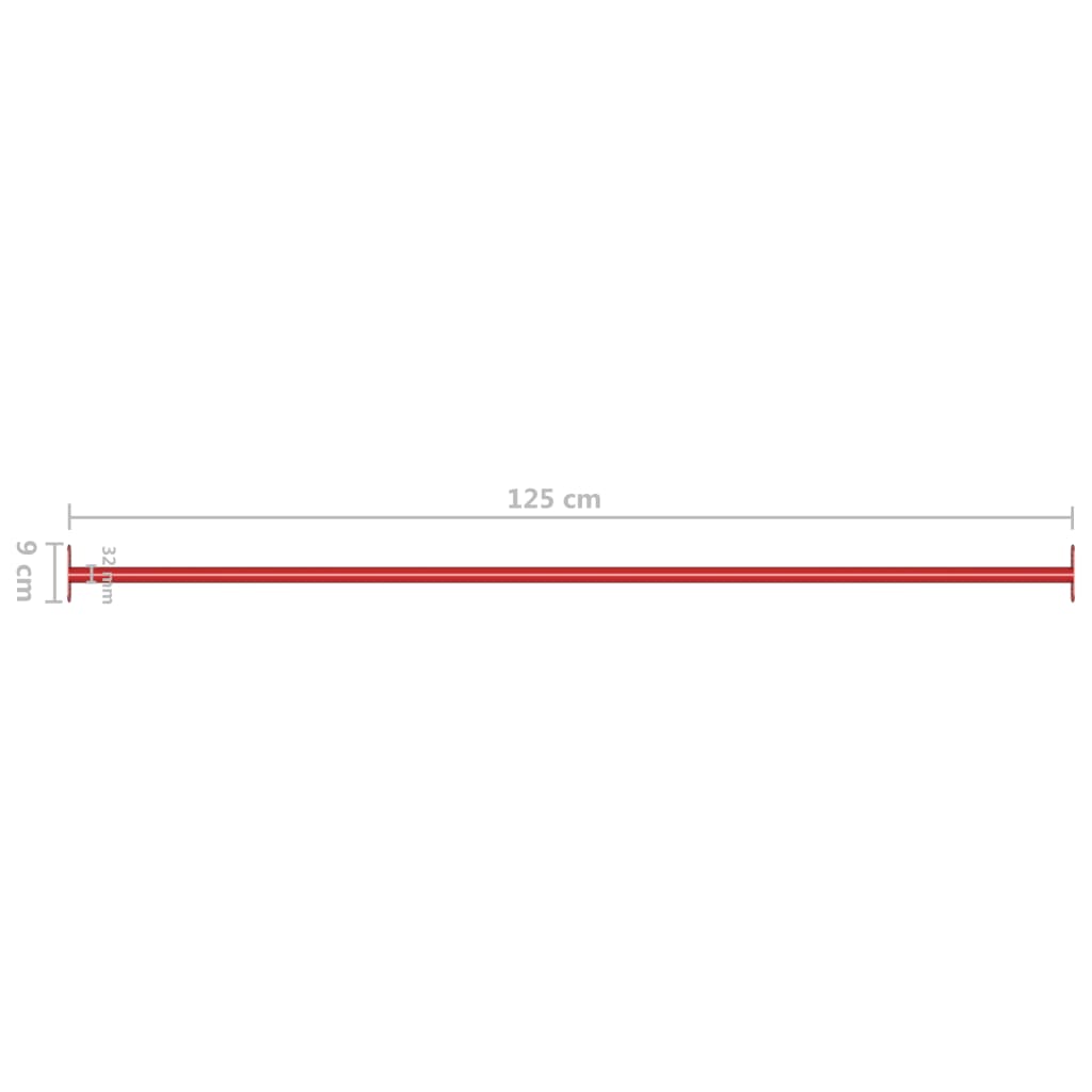 Sbarre da Gioco 3 pz 125 cm in Acciaio Rosso