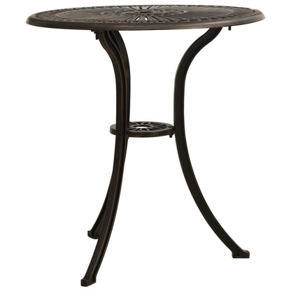 Tavolo da Giardino Bronzo 62x62x65 cm in Alluminio Pressofuso | homemem39
