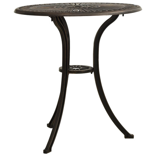 Tavolo da Giardino Bronzo 62x62x65 cm in Alluminio Pressofuso | homemem39
