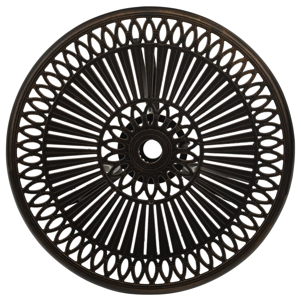 Tavolo da Giardino Bronzo 62x62x65 cm in Alluminio Pressofuso | homemem39