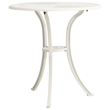 Tavolo da Giardino Bianco 62x62x65 cm in Alluminio Pressofuso | homemem39