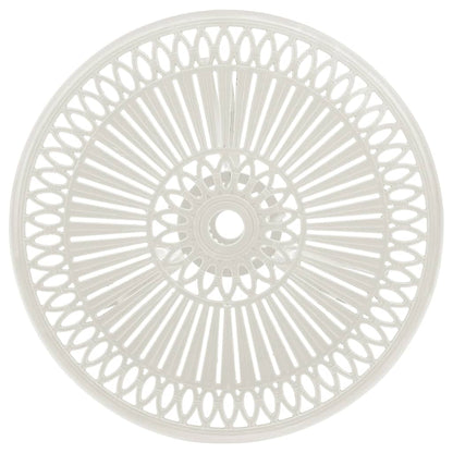 Tavolo da Giardino Bianco 62x62x65 cm in Alluminio Pressofuso | homemem39