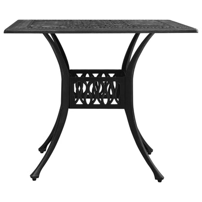 Tavolo da Giardino Nero 90x90x73 cm in Alluminio Pressofuso | homemem39