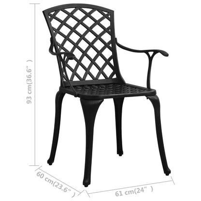 Set da Bistrot 3 pz in Alluminio Pressofuso Nero | homemem39