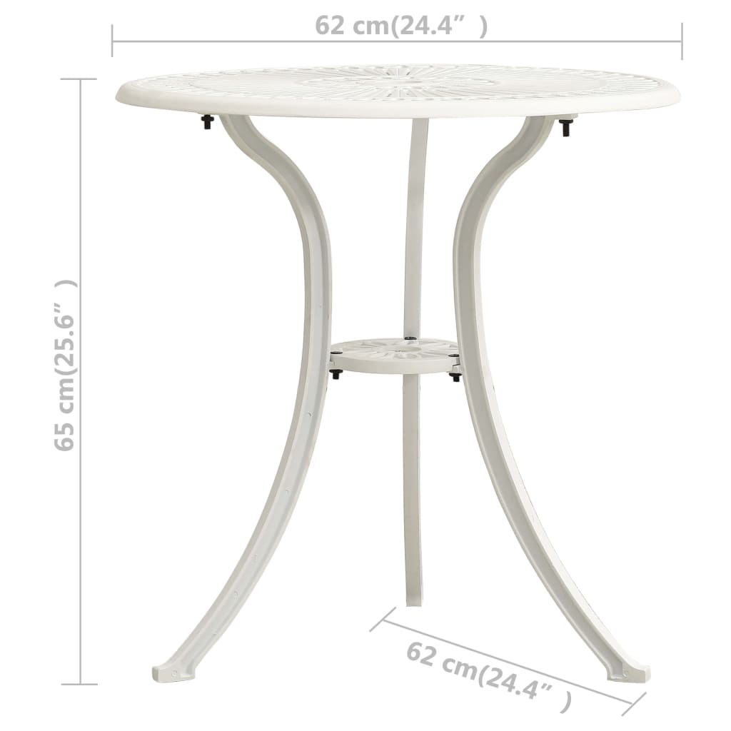 Set da Bar 3 pz in Alluminio Pressofuso Bianco