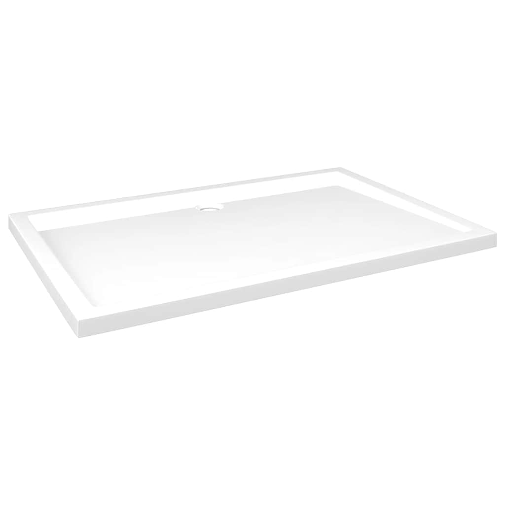 Piatto Doccia in ABS Rettangolare Bianco 80x120 cm - homemem39