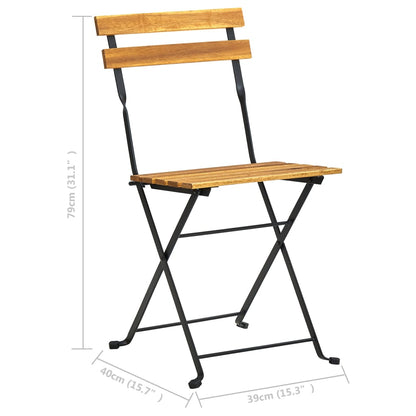 Set da Pranzo da Giardino 7 pz in Legno Massello di Acacia - homemem39