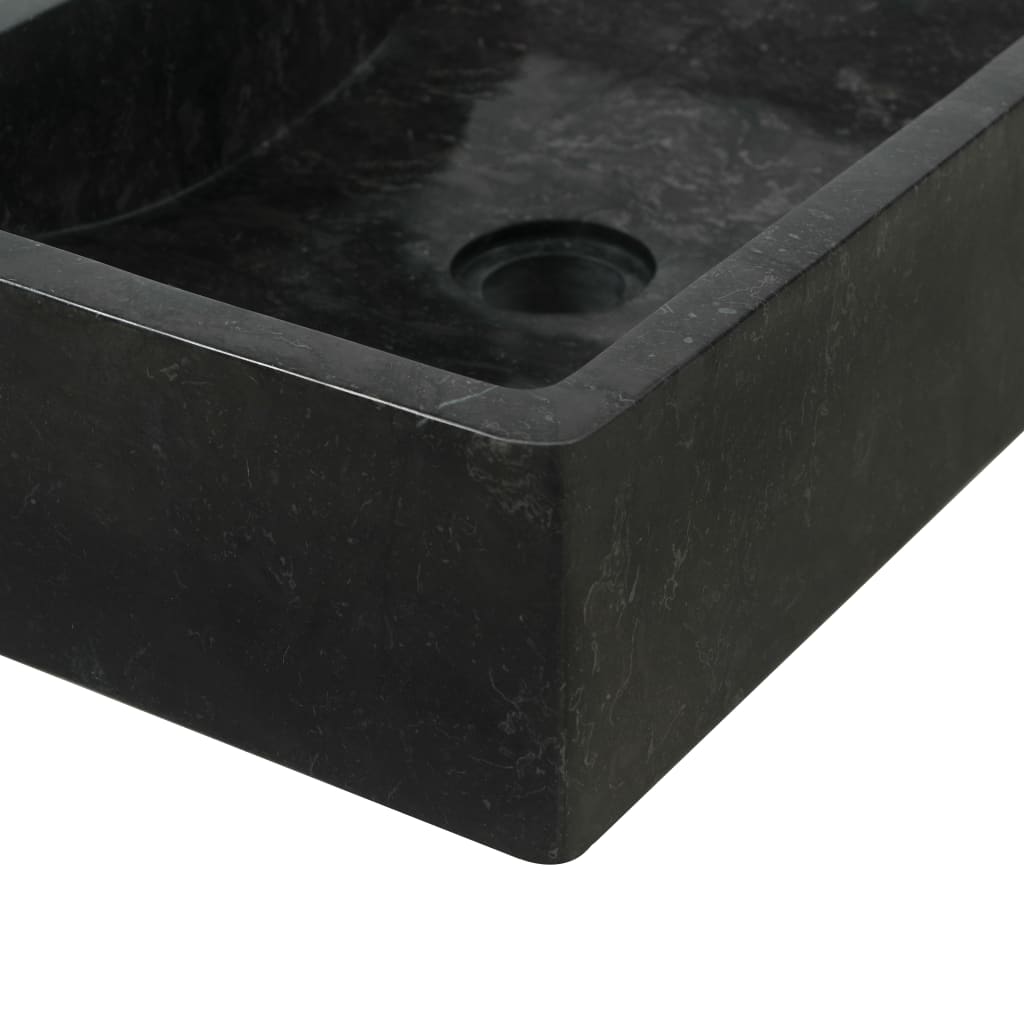 Armadietto da Bagno in Legno di Teak con Lavabo in Marmo Nero | homemem39