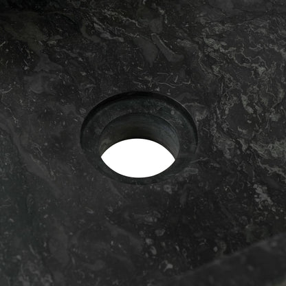Armadietto da Bagno in Legno di Teak con Lavabo in Marmo Nero | homemem39