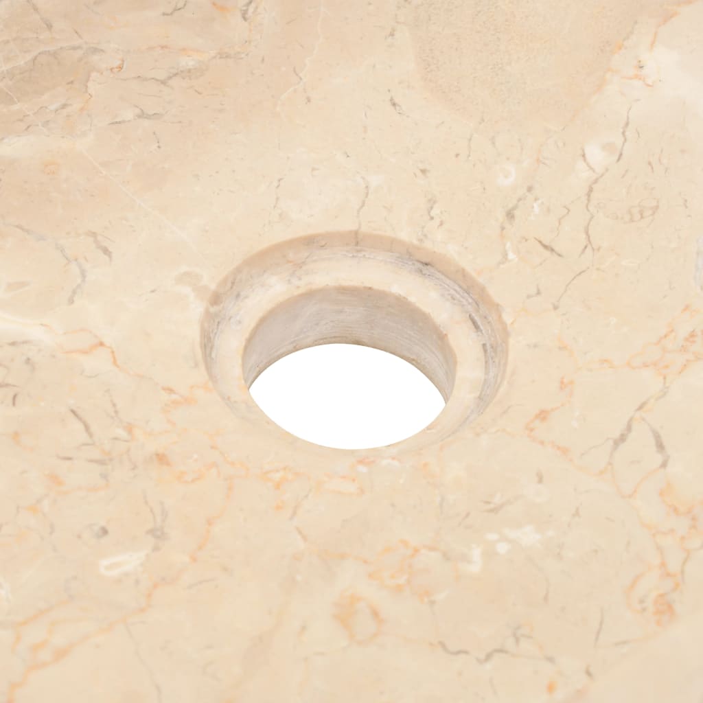 Armadietto da Bagno in Legno di Teak con Lavabo in Marmo Crema | homemem39
