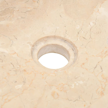 Armadietto da Bagno in Legno di Teak con Lavabo in Marmo Crema | homemem39