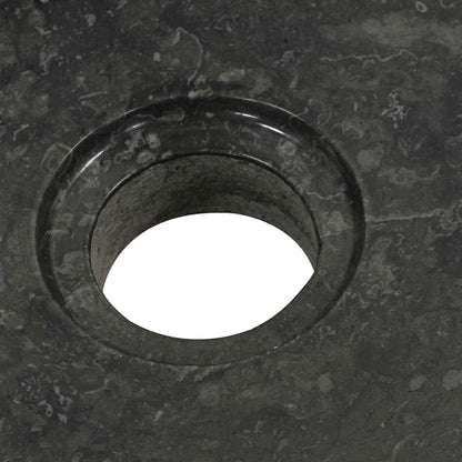 Armadietto da Bagno in Legno di Teak con Lavabo in Marmo Nero | homemem39