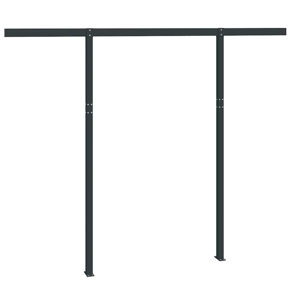 Set Pali per Tenda da Sole Antracite 300x245 cm Ferro - homemem39