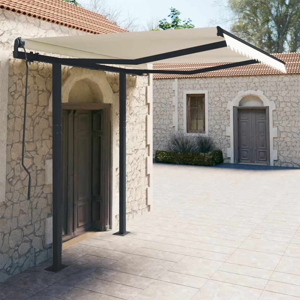 Set Pali per Tenda da Sole Antracite 300x245 cm Ferro - homemem39