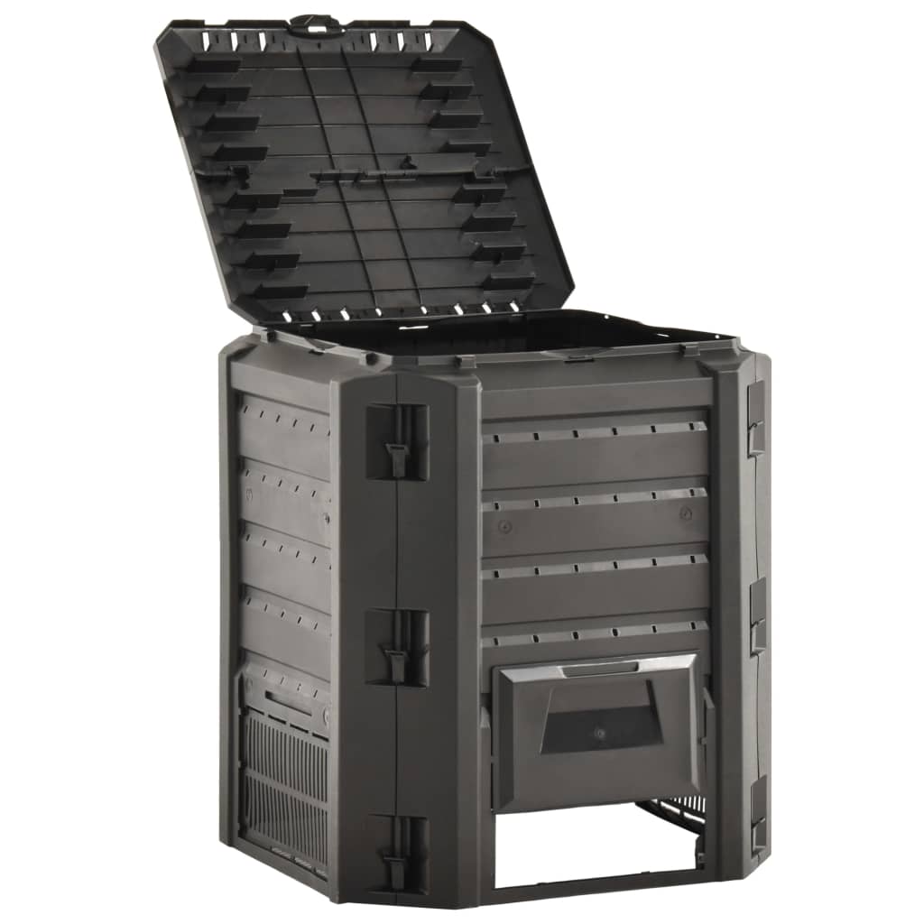 Compostiera da Giardino Nera 380 L | homemem39