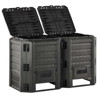 Compostiera da Giardino Nera 800 L | homemem39
