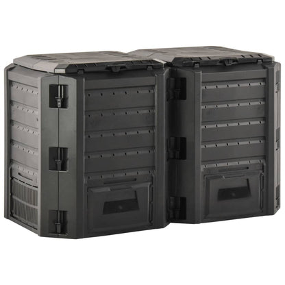 Compostiera da Giardino Nera 800 L | homemem39