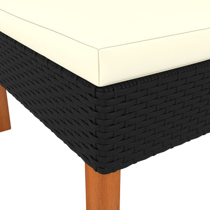 Set di Divani da Giardino 3 pz Polyrattan Massello di Eucalipto - homemem39