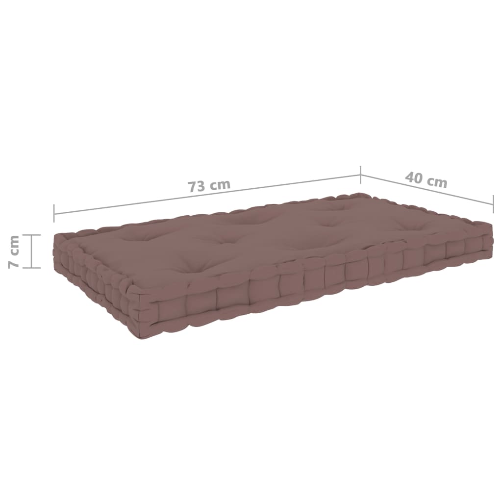 Cuscino per Pallet e Pavimento Talpa 73x40x7 cm in Cotone | homemem39