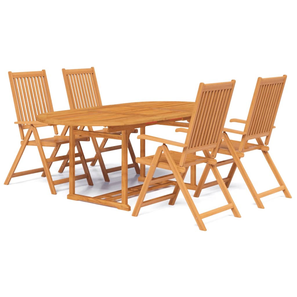 Set da Pranzo da Giardino 5 pz in Legno Massello di Acacia - homemem39