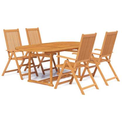 Set da Pranzo da Giardino 5 pz in Legno Massello di Acacia - homemem39
