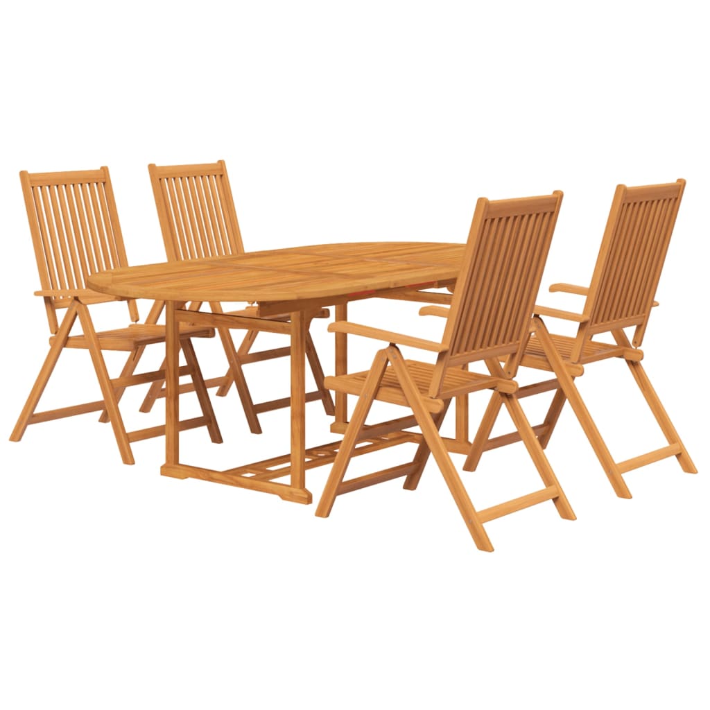 Set da Pranzo da Giardino 5 pz in Legno Massello di Acacia - homemem39