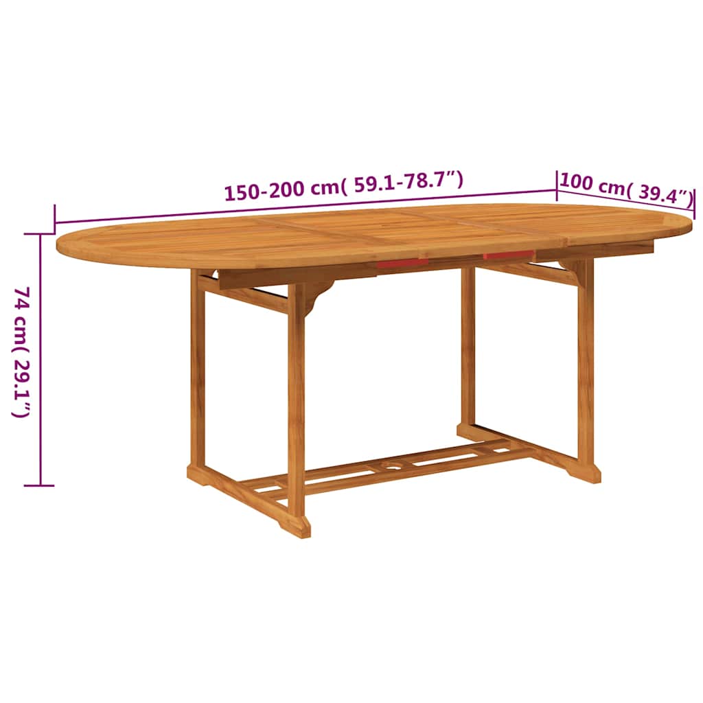 Set da Pranzo da Giardino 5 pz 150-200 cm | homemem39