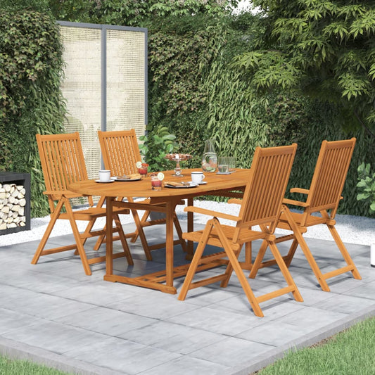 Set da Pranzo da Giardino 5 pz in Legno Massello di Acacia - homemem39