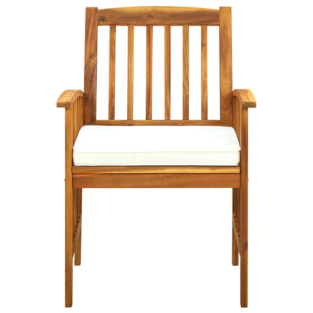 Set da Pranzo da Giardino 5 pz con Cuscini Massello di Acacia - homemem39