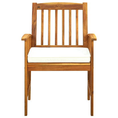 Set da Pranzo da Giardino 7 pz con Cuscini Massello di Acacia - homemem39