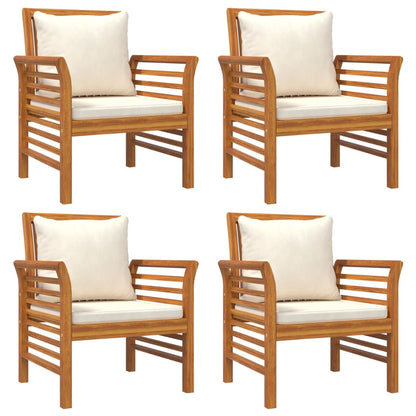 Set Salotto da Giardino 5 pz con Cuscini Legno Massello Acacia | homemem39