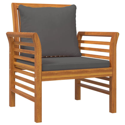 Set Salotto da Giardino 5 pz con Cuscini Legno Massello Acacia | homemem39