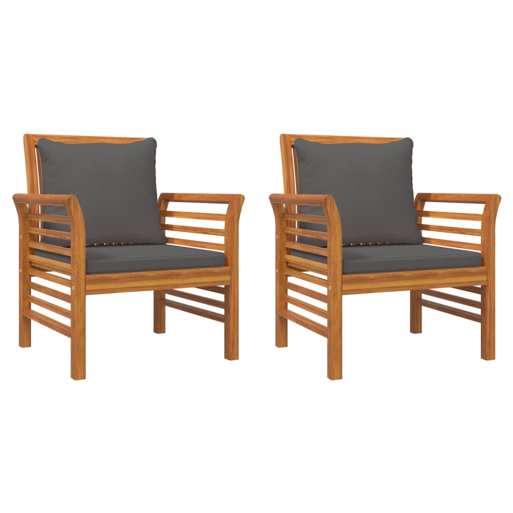 Set Salotto da Giardino 5 pz con Cuscini Legno Massello Acacia | homemem39
