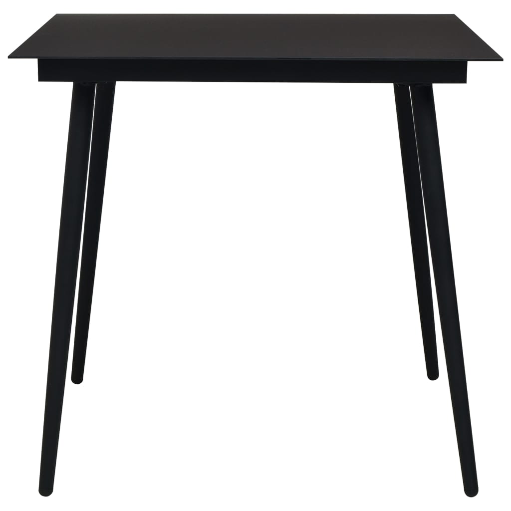 Set da Pranzo da Esterni 5 pz in Corda di Cotone e Acciaio Nero | homemem39